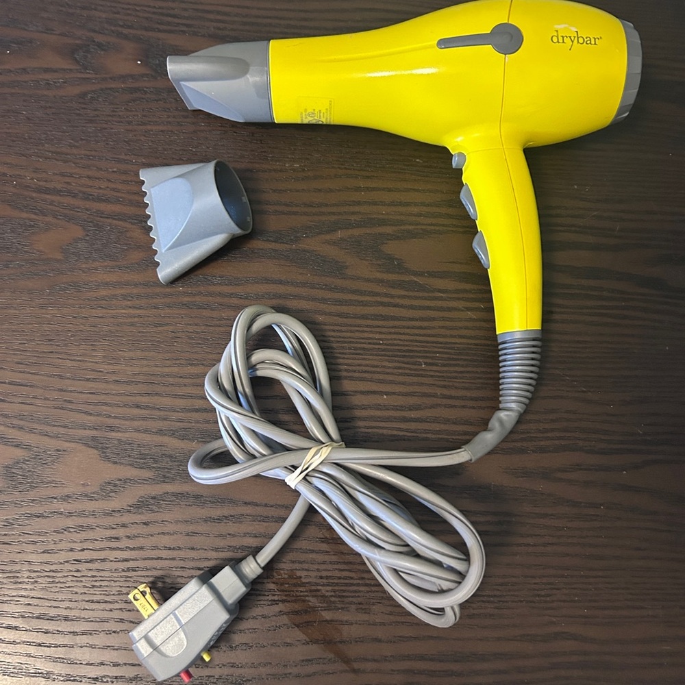 Drybar Buttercup Yellow Hair Dryer with Attachments